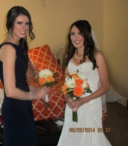orange and white bride's picture 3